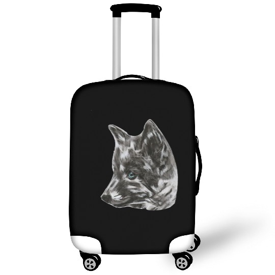 Sweet little fox portrait Luggage Covers