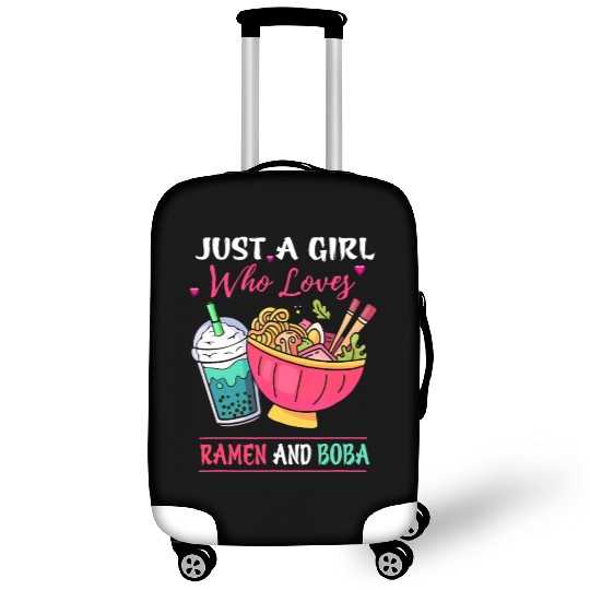 Just A Girl Who Loves Ramen And Boba Tea Kawaii Gi Luggage Covers