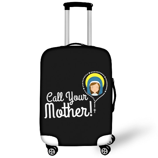 Call Your Mother Mom Gifts Blessed Mary Rosary Cut Luggage Covers