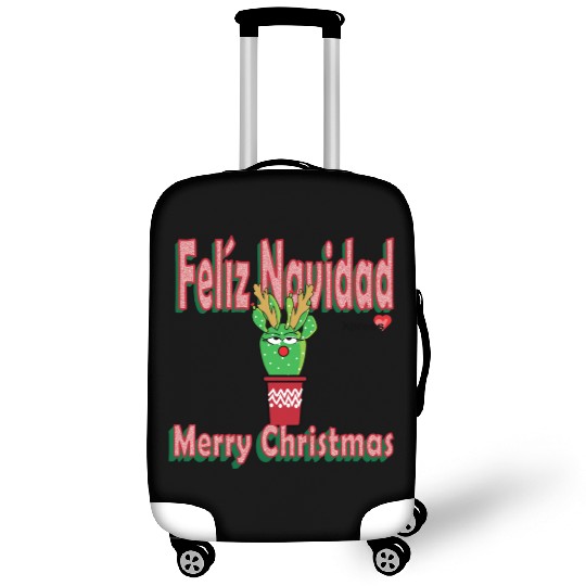 Felíz Navidad Cactus Lady Luggage Covers