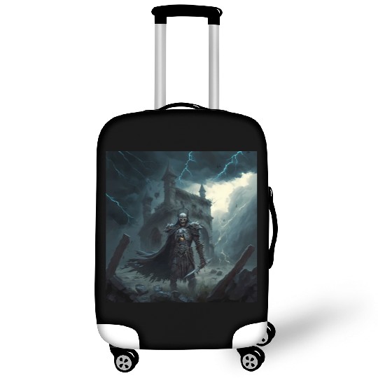 Death Knight in Thunderstorm Luggage Covers