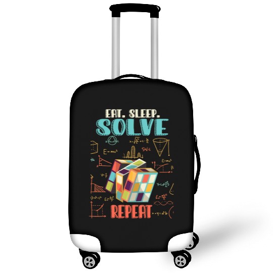 Eat Sleep Solve Repeat Math Speed Cubing Genie Luggage Covers