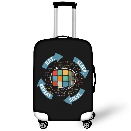 Eat Sleep Solve Repeat Math Speed Cubing Genie Luggage Covers