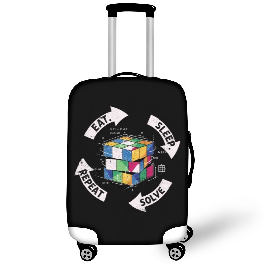 Eat Sleep Solve Repeat Math Speed Cubing Genie Luggage Covers