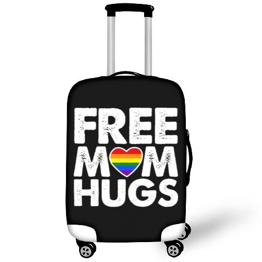 Free Mom Hugs, LGBT Rainbow Heart Luggage Covers
