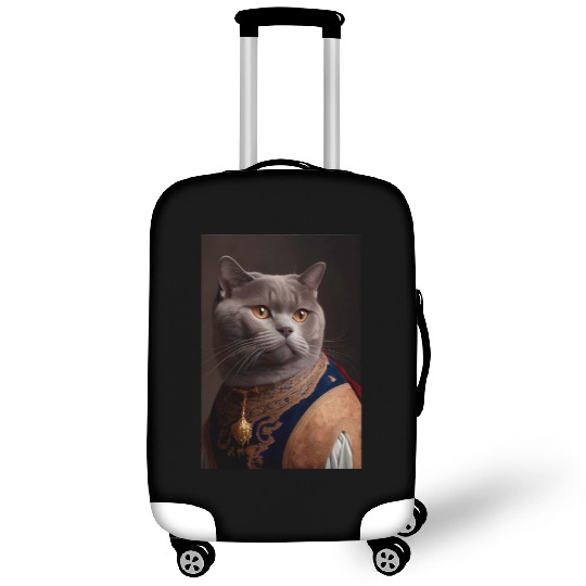 British Shorthair Cat Breed Portrait Royal Renaiss Luggage Covers
