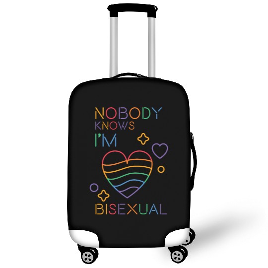 Nobody Knows I'm Bisexual LGBT Rainbow Pride Color Luggage Covers