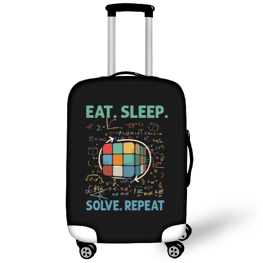 Eat Sleep Solve Repeat Math Speed Cubing Genie Luggage Covers
