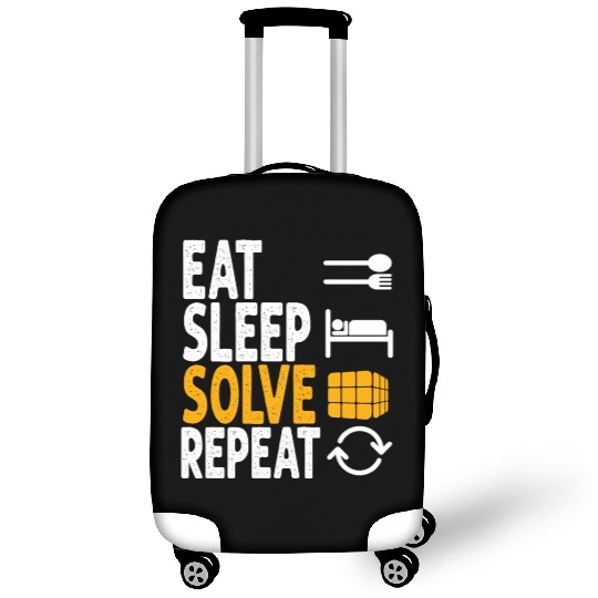 Eat Sleep Solve Repeat Math Speed Cubing Genie Luggage Covers