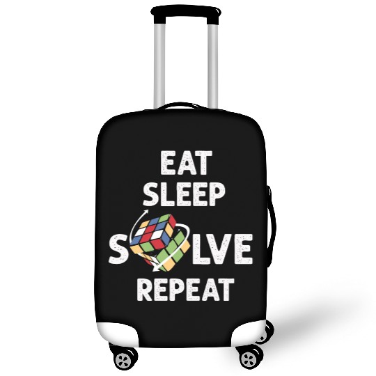 Eat Sleep Solve Repeat Math Speed Cubing Genie Luggage Covers