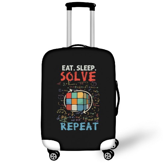 Eat Sleep Solve Repeat Math Speed Cubing Genie Luggage Covers
