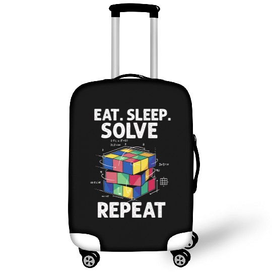 Eat Sleep Solve Repeat Math Speed Cubing Genie Luggage Covers