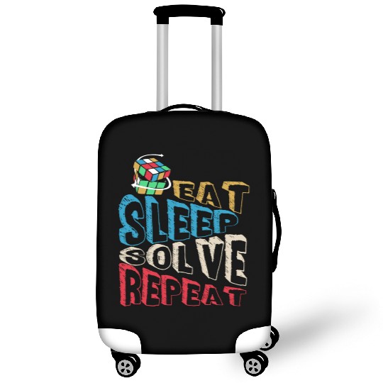 Eat Sleep Solve Repeat Math Speed Cubing Genie Luggage Covers