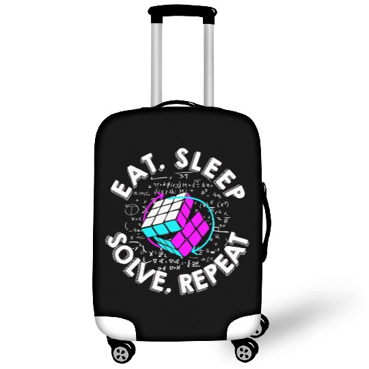 Eat Sleep Solve Repeat Math Speed Cubing Genie Luggage Covers