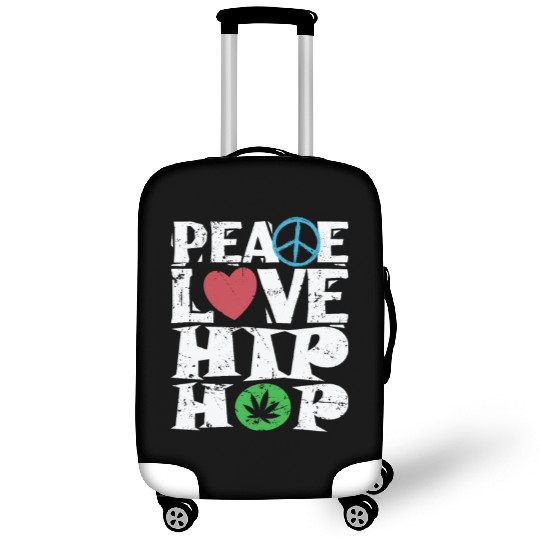 Peace Love Hip Hop Music Direction Rap Luggage Covers