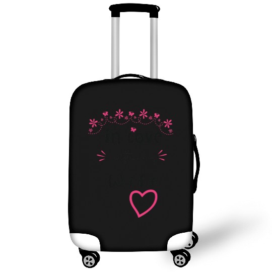 Love with My WIFE Cute Valentine day Mom to Be Val Luggage Covers