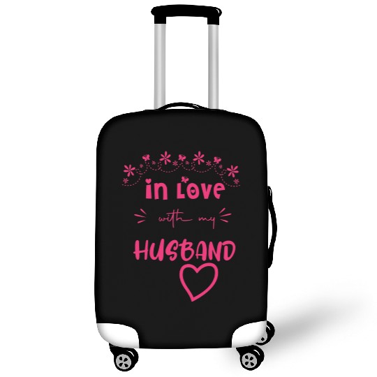 Love with My hasband Cute Valentine day Mom to Be Luggage Covers