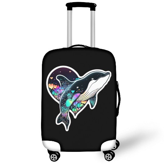 Orca Is My Valentine, Love Hearts Orca Valentines Luggage Covers