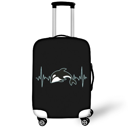 Orca Whale Heartbeat Luggage Covers