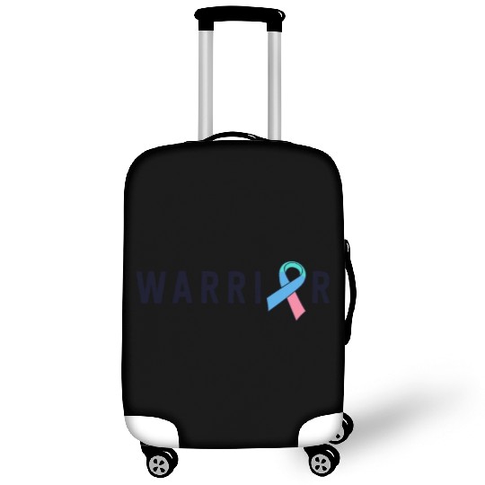 Thyroid Cancer Warrior Men Pink Blue Teal Ribbon Luggage Covers