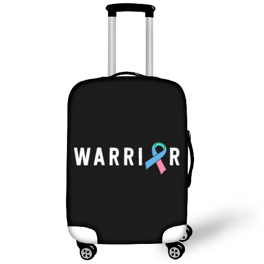 Thyroid Cancer Warrior Men Pink Blue Teal Ribbon Luggage Covers