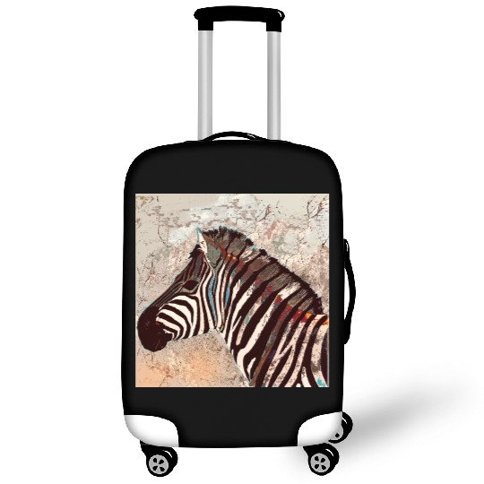 Zebra with neon colors Luggage Covers