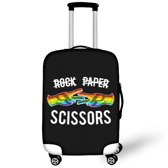 Rock Paper Scissors Lesbian Pride Rainbow LGBT Luggage Covers