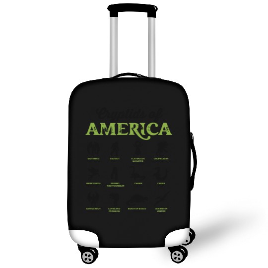 Vintage Cryptids of America Creepy Creatures Luggage Covers
