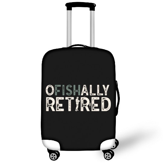 Ofishally Retired Fishing Retro Retirement Fishing Luggage Covers