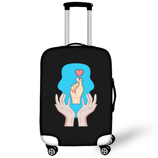 Korea Luggage Covers, Finger Heart Luggage Covers, K-Pop Fashion For