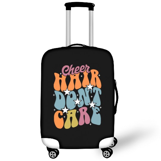 Cheer Hair Don't Care, Cute Cheerleading Girls Luggage Covers