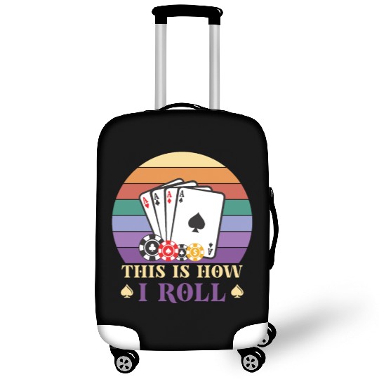 Poker Casino Poker Player Gambling Roulette Gift Luggage Covers