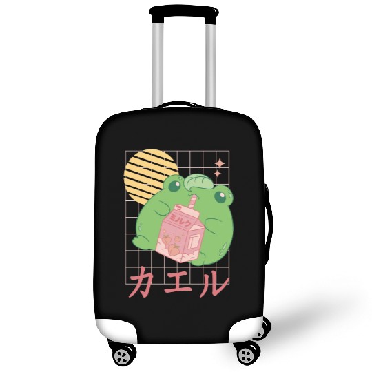 Strawberry Milk Frog Japanese Luggage Covers