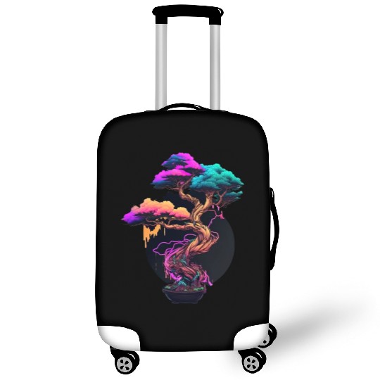 Synthwave Bonsai Tree Luggage Covers