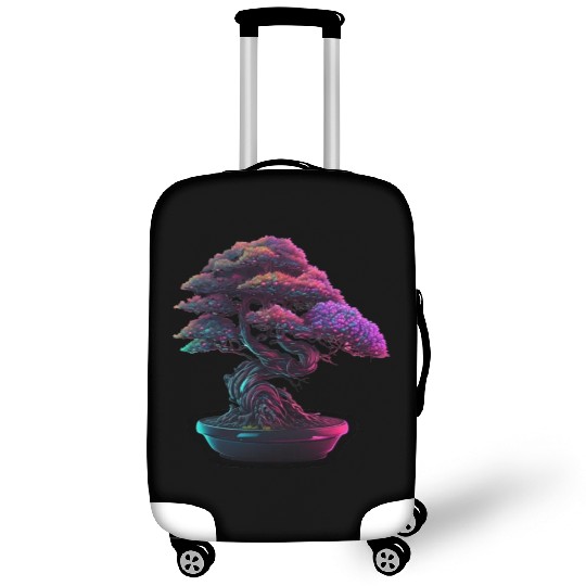 Synthwave Bonsai Tree Luggage Covers