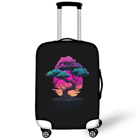Synthwave Bonsai Tree Luggage Covers