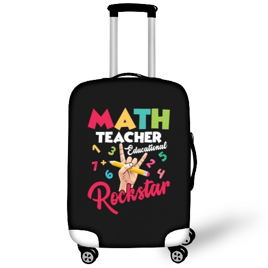 Math Teacher Summer Edition Education School Luggage Covers