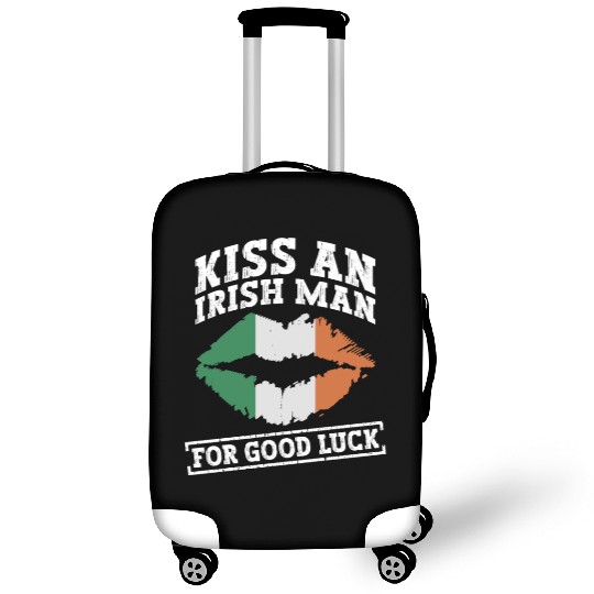 Kiss An Irish Man For Good Luck - St Patricks Day Luggage Covers