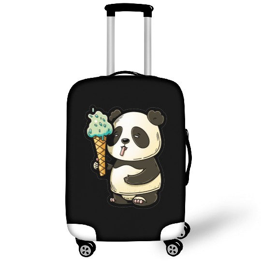 Sweet Panda: Eat Ice Cream Luggage Covers