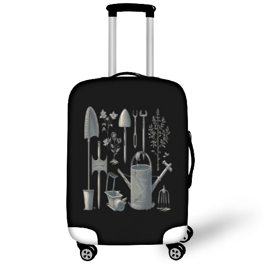 Florist Gardener Dad Grayscale Gardening Tools Luggage Covers