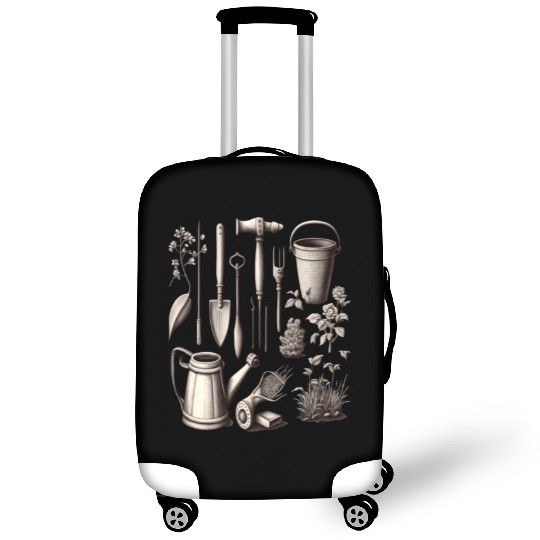 Florist Gardener Dad Grayscale Gardening Tools Luggage Covers