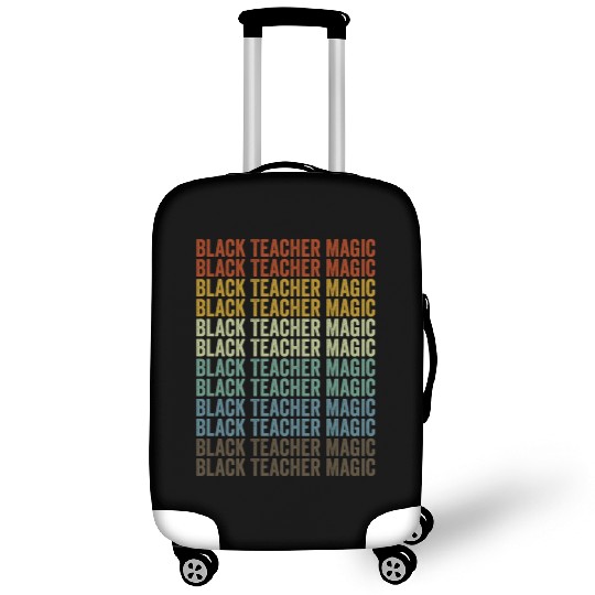 Black Teacher Magic Melanin Brown Skin Luggage Covers