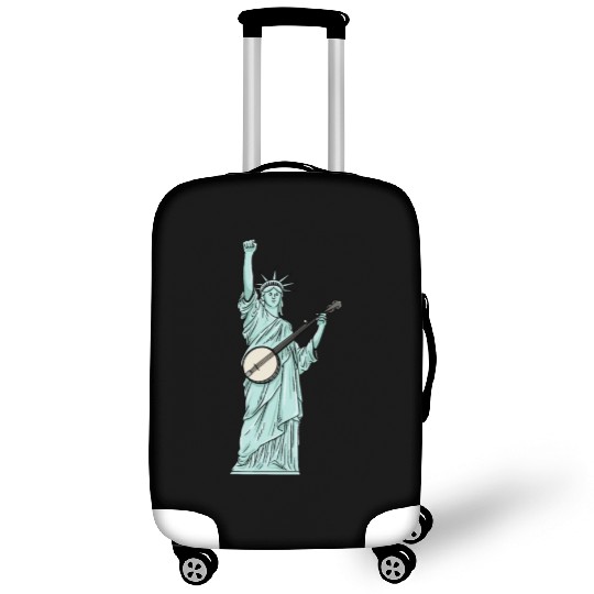 Statue Of Liberty Banjo Musician Design for Luggage Covers