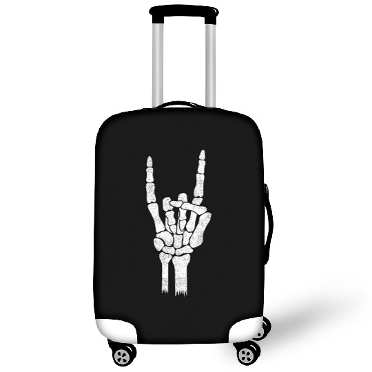 Skeleton Hand Rock Metal Sign Luggage Covers
