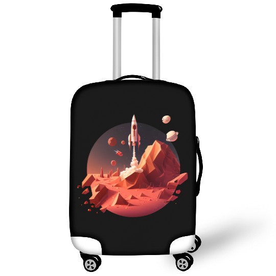 Vintage Space Science Mars Fiction Geek Solar Luggage Covers