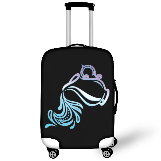Aquarius Zodiac Air Sign Water Bearer Logo Luggage Covers