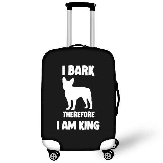I bark therefore i am King French Bulldog white Luggage Covers