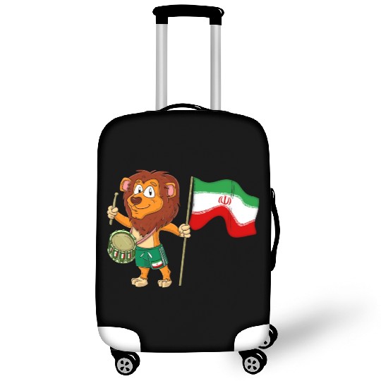 Lion with the Iran flag Luggage Covers