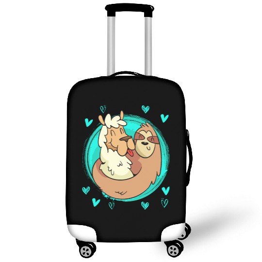 Llama I love my sloth darling love Valentine's Day Luggage Covers