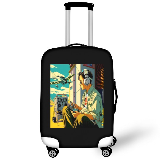 Miniature Plane Lover Cool Retro Radio Controlled Luggage Covers